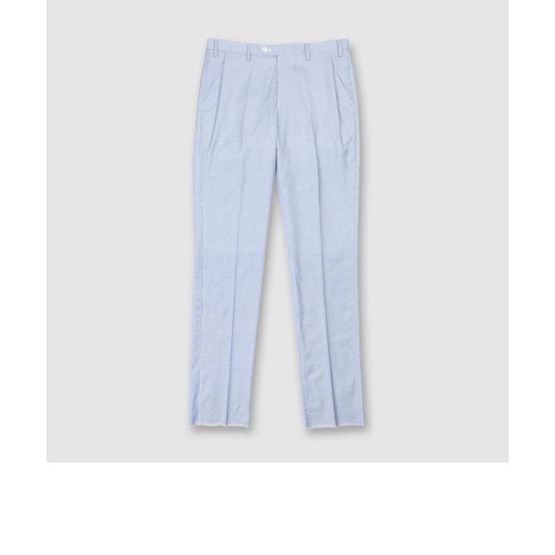 代购LANVIN浪凡男士休闲裤透气舒适修身羊毛办公商务长裤百搭