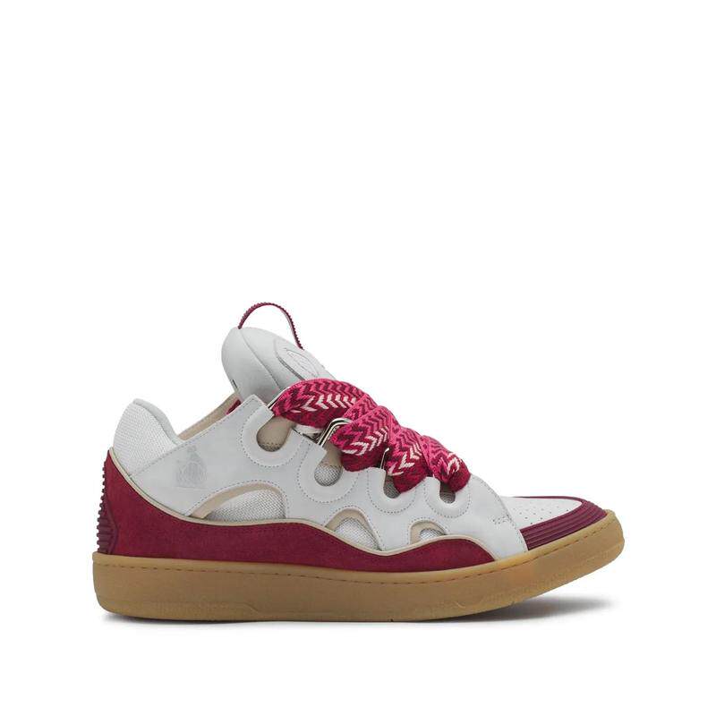 代购Lanvin女士休闲鞋缓震耐磨轻量运动鞋低帮系带板鞋