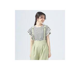 代购BEAMS女士T恤吸汗透气条纹短袖夏季日常POLO爆款休闲