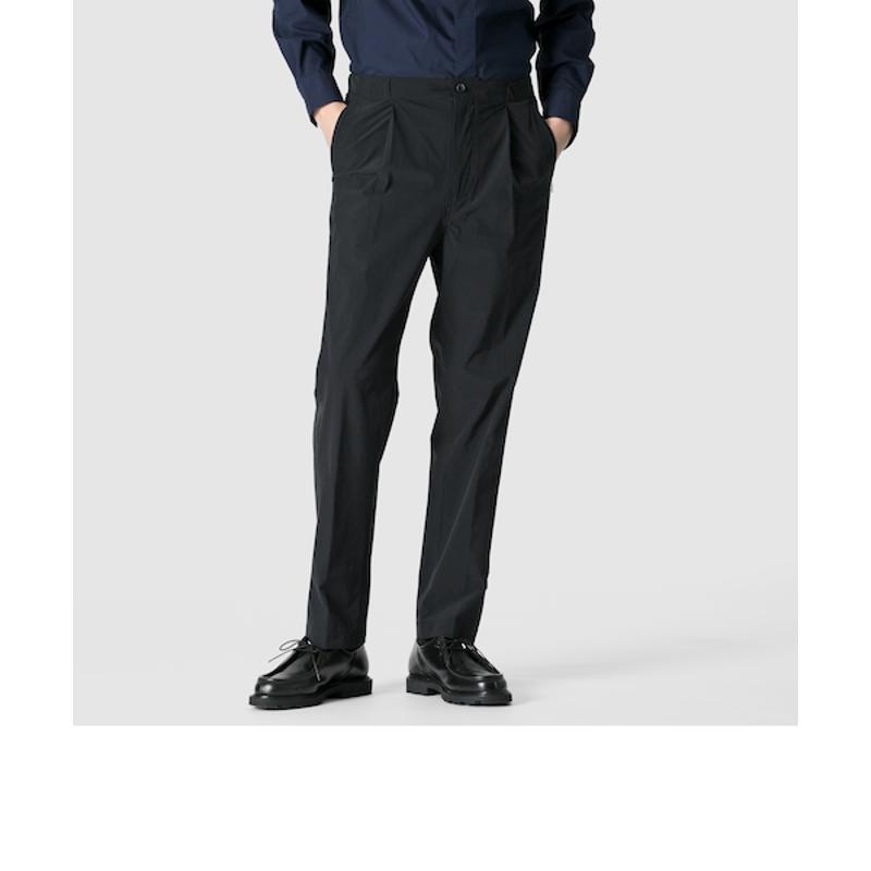 代购LANVIN浪凡男士休闲裤透气防皱黑色修身办公商务长裤百搭