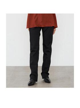 代购Edwin女士休闲裤透气舒适黑色直筒办公休闲长裤百搭简约