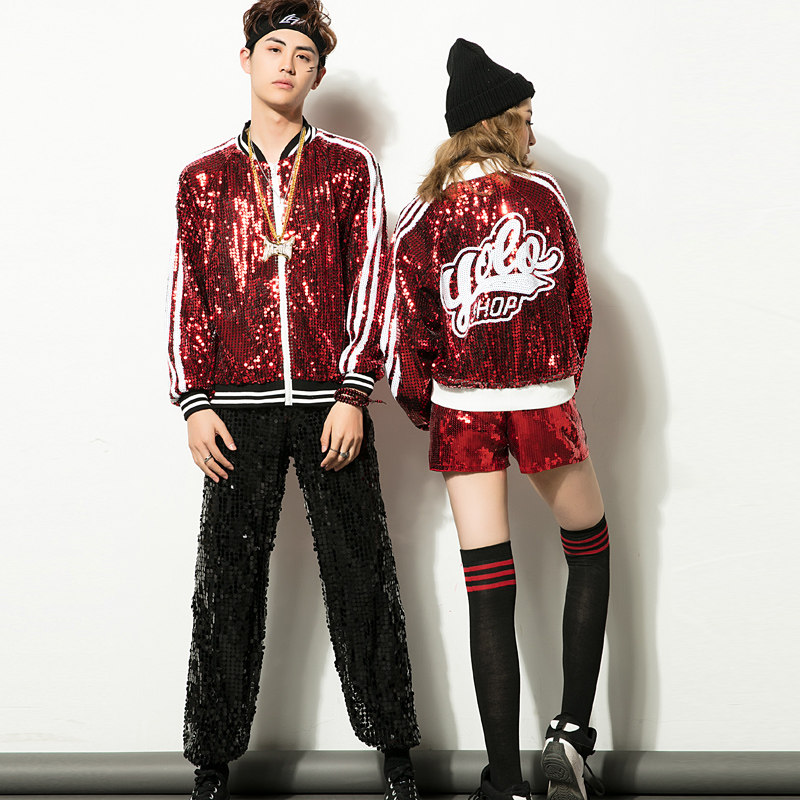 演出服亮片嘻哈外套爵士舞蹈