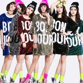 jazz爵士舞HIPHOP街舞亮片嘻哈大码 ds演出服装 新款 字母宽松连衣裙