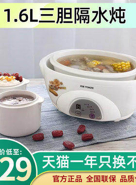 天际 DDZ-16A 炖锅陶瓷电全自动D2-3人 隔水炖炖盅电炖煲汤家用小