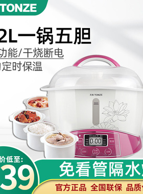 天际32EBG电炖锅隔水炖锅白瓷全自动煮G粥煲汤锅大容量家用锅3.2L