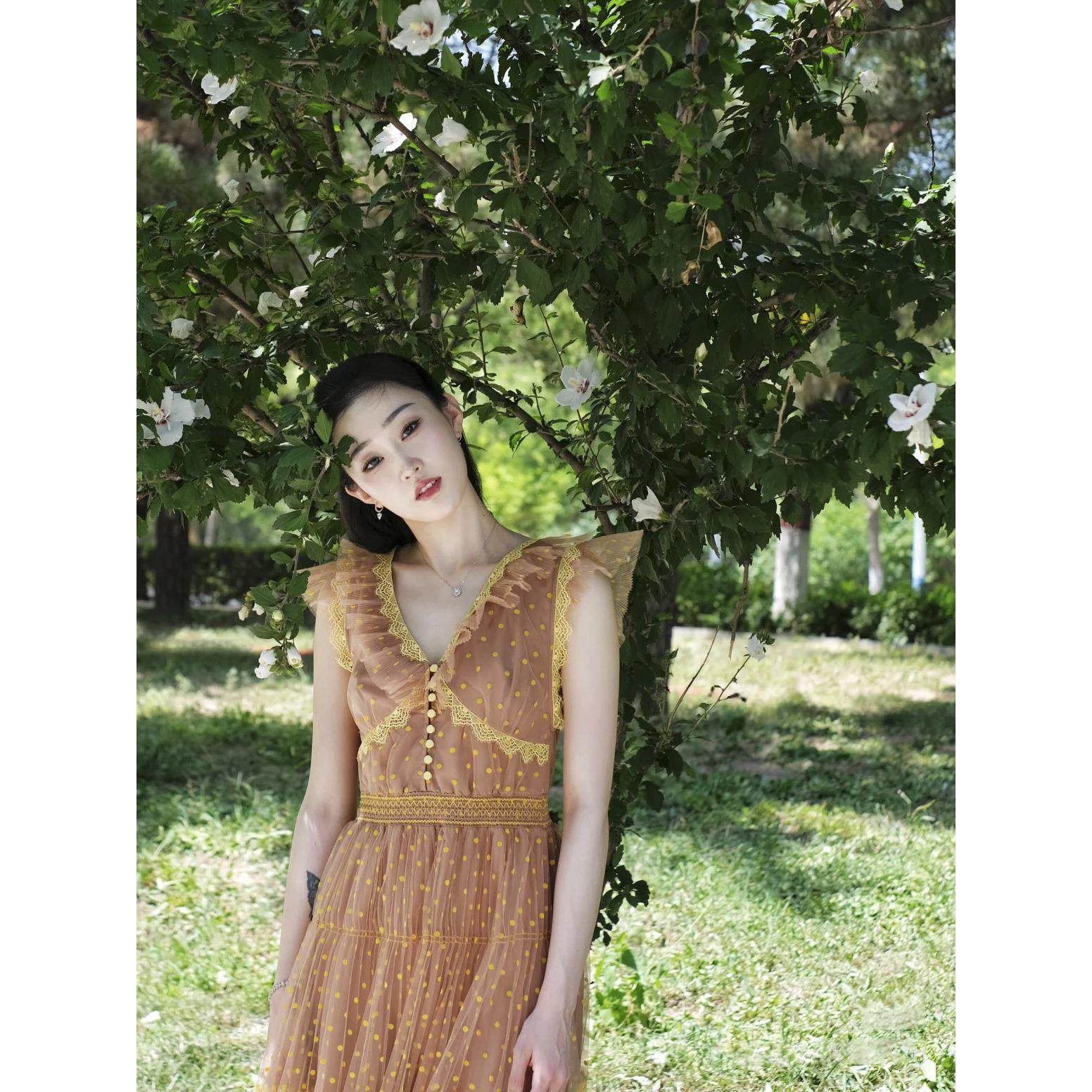 【限时】 2025白月光甜妹V领性感气质连衣裙短裙