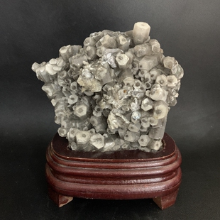 天然熊猫方解石原石摆件荧光矿石收藏极光方解石晶簇福建矿物标本