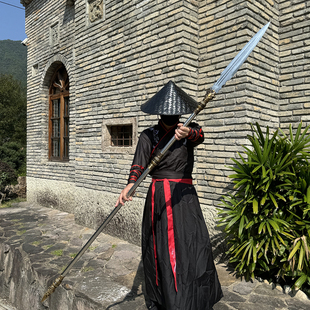 高锰钢武术长矛霸王枪赵云枪长枪红缨枪头可拆装十八般兵器未开刃