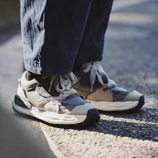 马登男鞋溶解鞋英训鞋春秋厚底灰色休闲鞋潮百搭复古运动老爹鞋子