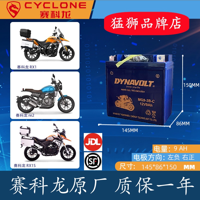 阿普利亚GPR250宗申赛科龙RX1 RX1S力帆KPT150银钢YG150-22D电瓶