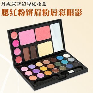 包邮丹妮DANNI深蓝幻彩化妆盒21色眼影盘彩妆盒 粉饼腮红眉粉唇彩