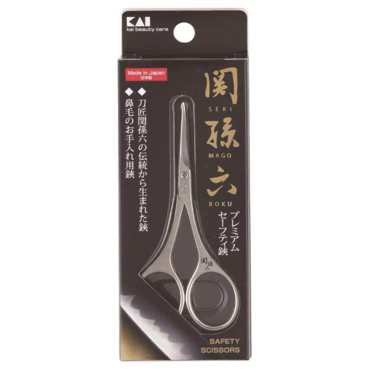 关孙六 鼻毛剪 安全剪刀 不锈钢 日本制造刀头弧型避免成为油腻男