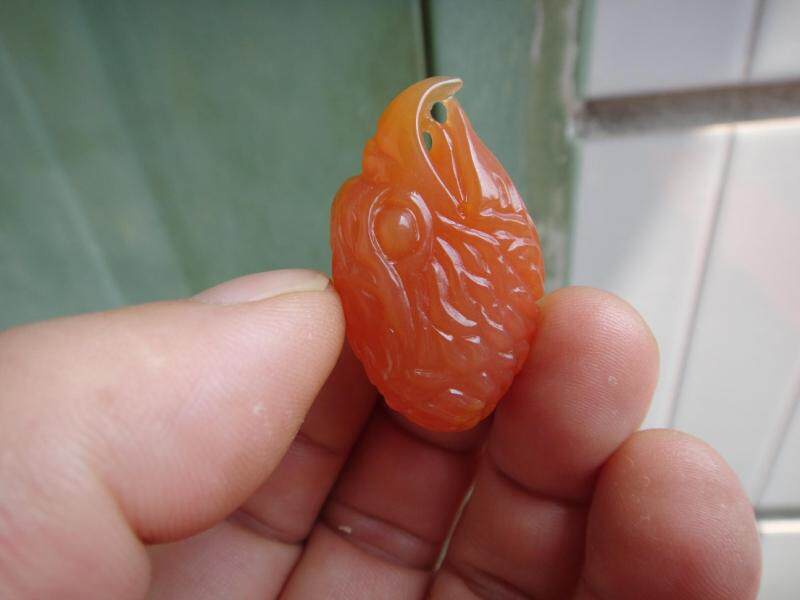 云南龙陵 天然黄龙玉 收藏精品 颈饰 吊坠挂件 老鹰头 特色怪装