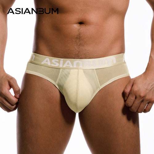 Asianbum大网眼半透明三角内裤