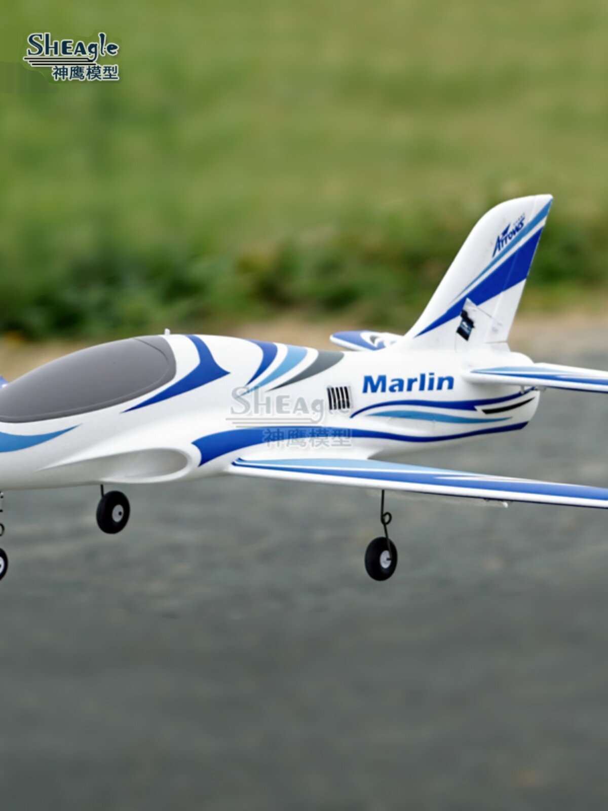BLUE ARROW MARIN 64MM 덕트 전투기 스포츠 기계 플랩이있는 전기 고정익 원격 제어 항공기 모델 항공기