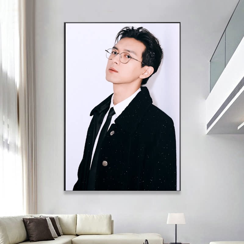 明星真人定制钻石画十字绣可爱男孩李现装饰画2022新款魔方圆钻5d