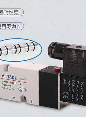 亚德客原装4M31010B面板安装式电磁阀4M32010B 4M31008A 4M32008B