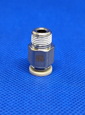 PC4M5-S亚德客304不锈钢螺纹直通PC601-S接头PC 8/10/12-01020304