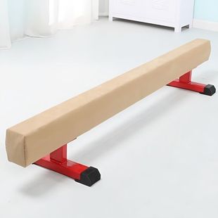 鹿皮绒儿童体能训练独木桥幼儿园折叠体测软包平衡木家用馆用