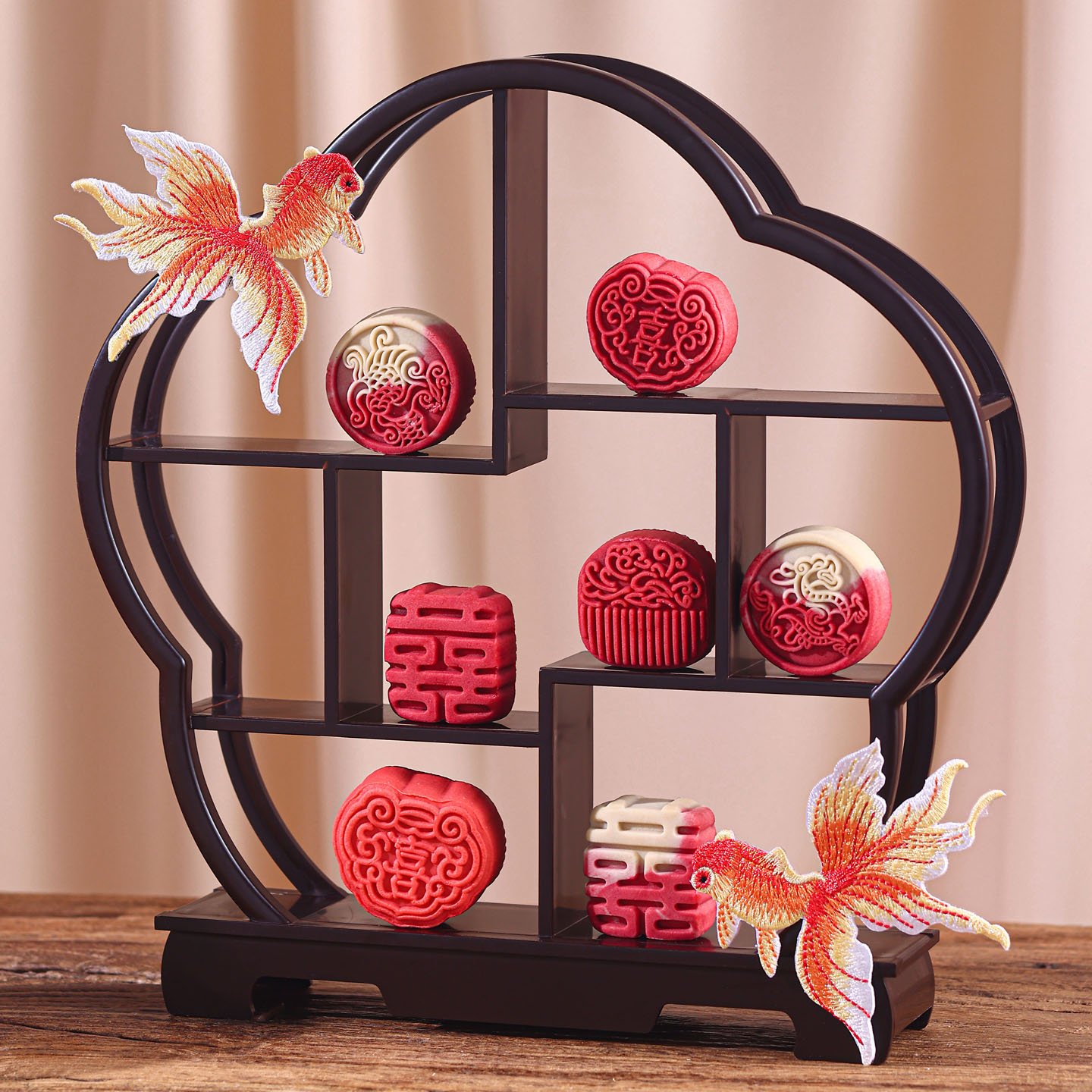 糕点架子摆盘全套订婚摆件中式喜饼点心甜品台小物件布置结婚摆台