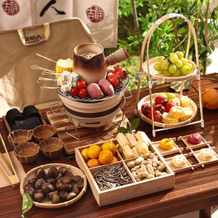 围炉煮茶烤火炉配件套装电炉家用室内器具全套2025新款炭火炉户外