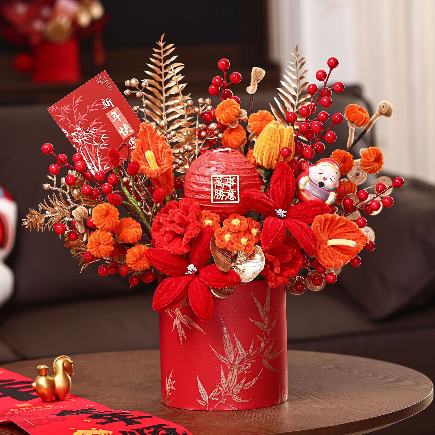 新年装饰摆件桌面玄关2025过年发财果电视柜茶几鞋柜餐桌餐边柜小,家居饰品,装饰摆件,淘宝优惠券,粉丝福利购,淘宝优惠卷