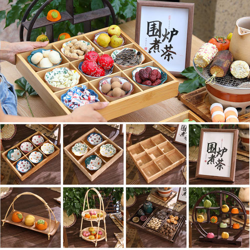 收纳盒木质加厚材质分格设计