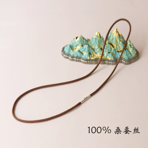 桑蚕丝925银编绳项链绳挂坠绳