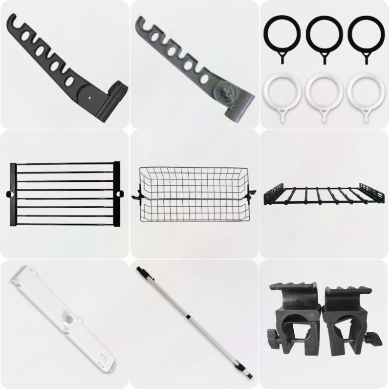 组合衣架配件落地衣架零件网框裤架横杆 配件 托盘 窗帘环 延长杆