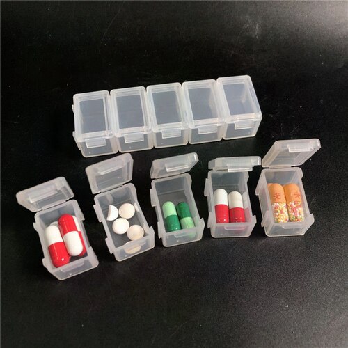 10格特小可拆卸药盒迷你分装收纳盒便利小格子整理盒子便携药盒