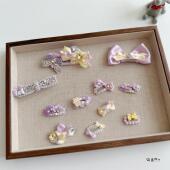 梳夹 狗狗夹子约克夏马尔济斯西施夹子 bb夹 黄紫撞色系 宠物发夹