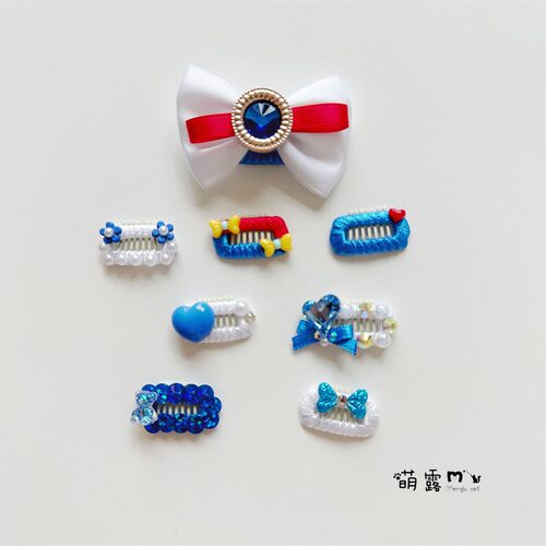 宠物发夹海军蓝系狗狗碎毛夹