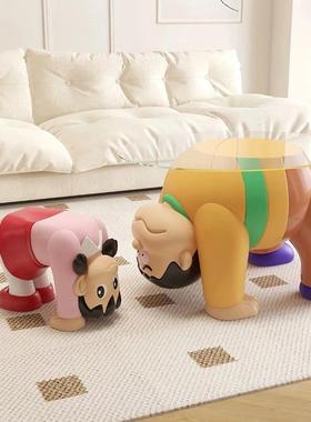 胖虎静香床头柜新款高级感轻奢小型床边几儿童男女孩可爱创意卡通