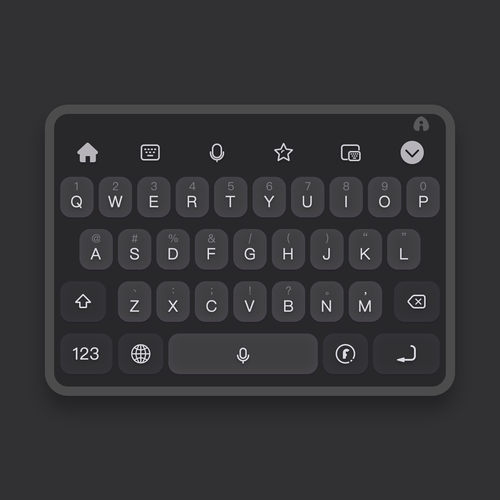 小圆 苹果安卓官方百度手机输入法极简皮肤9/14/18/26键智能双色