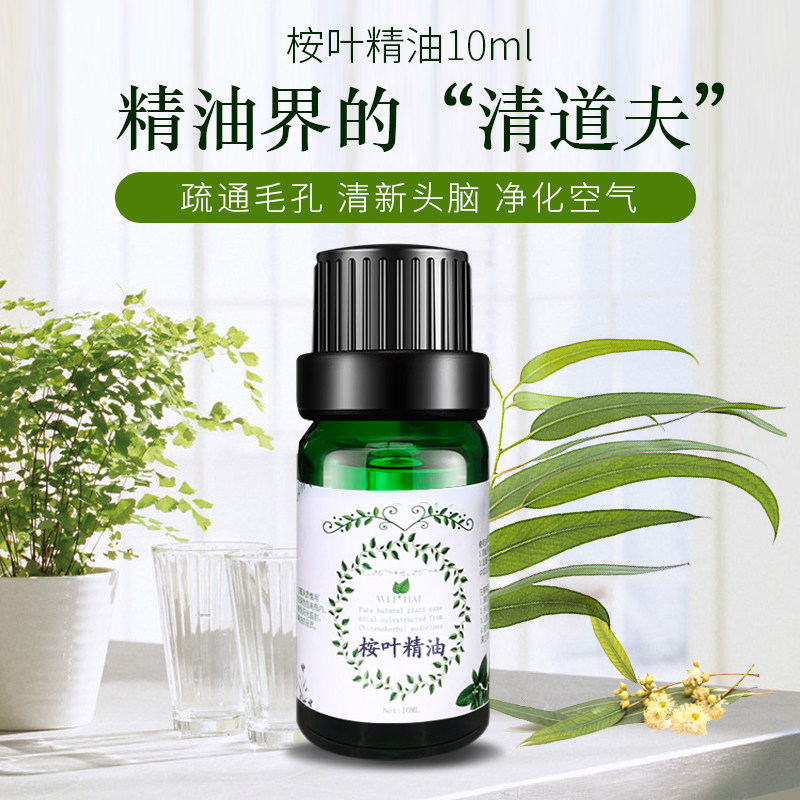 蓝桉叶精油10ml单方尤加利百千层脑植物蒸馏净化空气疏通毛孔护肤