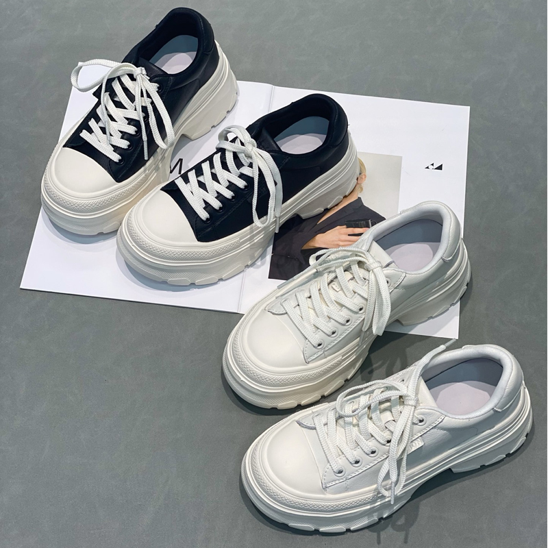 烟雨诗情2025秋款欧洲站松糕底厚底增高鞋厚底小白鞋板鞋女鞋2859