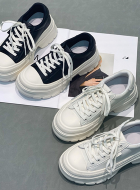 烟雨诗情2026春款欧洲站松糕底厚底增高鞋厚底小白鞋板鞋女鞋2859