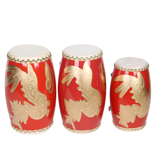 12厘米14厘米15厘米沥龙牛皮腰鼓金龙腰鼓儿童成人安塞腰秧歌腰鼓