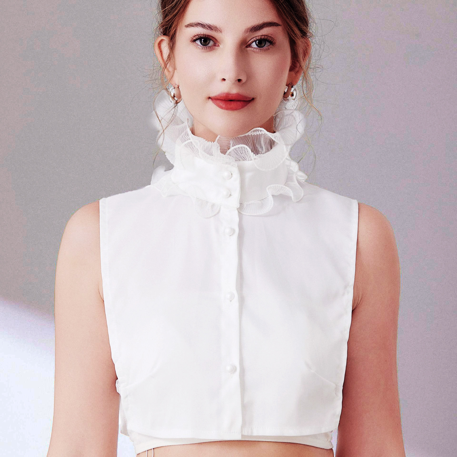 新款蕾丝假领子女百搭白色立领荷叶边装饰打底领高领保温假衣领,服饰配件/皮带/帽子/围巾,假领,淘宝优惠券,粉丝福利购,淘宝优惠卷