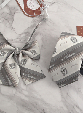 幕间骑士原创JKDK领带领结日系手打条纹衬衫搭配上衣百搭白色银色