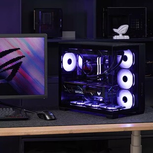 华硕ASUS 海王星A32无立柱海景房机箱ATX主板360水冷前置IO机箱