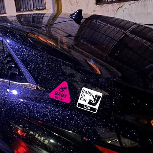 车内有宝宝小孩儿童警示车贴汽车身车尾后窗玻璃贴纸baby in car