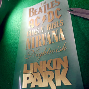 个性车贴摇滚乐队ACDC枪花夜愿披头士林肯公园标志摩托车吉他贴纸