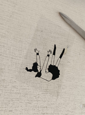 个性车贴wowaka逃避现实p初音坠落的女孩电脑摩托车车身装饰贴纸