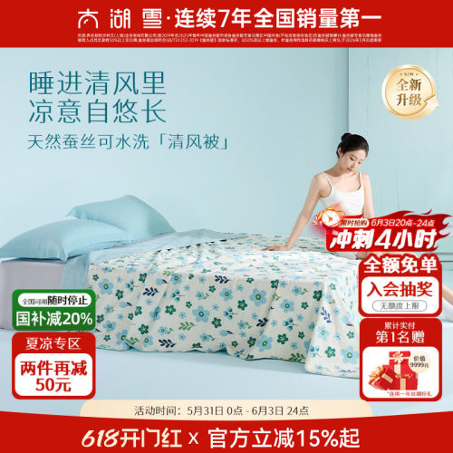太湖雪100%蚕丝全棉夏被