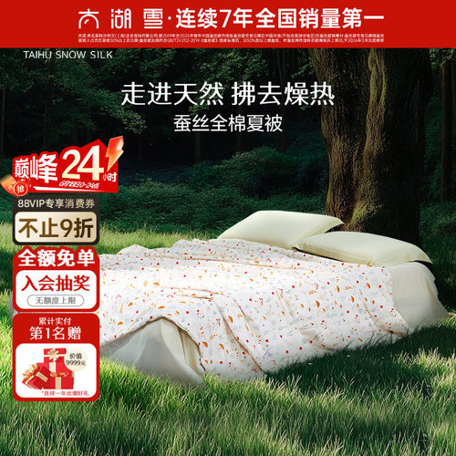 太湖雪100%蚕丝A类抗菌夏凉被