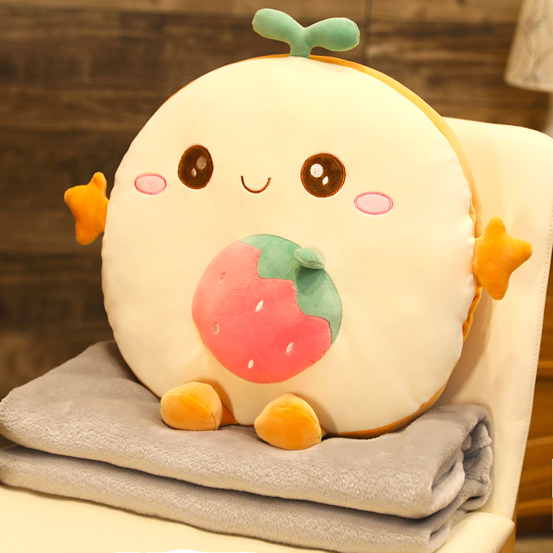 吐司面包抱枕两用暖手捂毛绒玩具