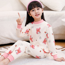 女童内衣套装纯棉男童睡衣中大童秋衣秋裤全棉春秋薄款儿童棉毛衫