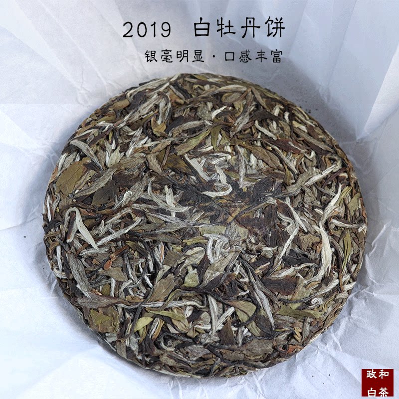 福鼎白茶2019年白牡丹茶饼政白牡丹
