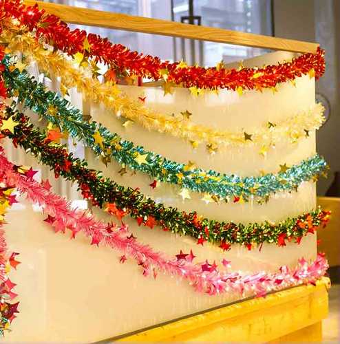 元旦幼儿园环创彩条毛条装扮道具